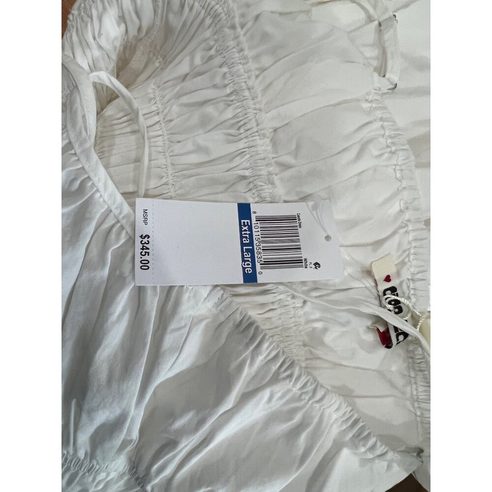 Ciao Lucia Caserto Dress White Cotton Milkmaid Tie Size XL $345 - Picture 7 of 7